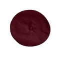 thumbnail image 1 of Juorvia Beret Hat Kids Soft Warm Fall Winter Solid Color(Free Size,Wine), 1 of 6