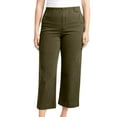 thumbnail image 1 of Juorvia Cropped Dress Pants Women Elastic Waist Pull on Business Casual Ankle Length Straight Slacks with Pockets, 1 of 7