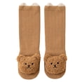 thumbnail image 1 of Juorvia Over the Knee Grip Socks for Toddler Cotton Bear Cuffs(0-1 Years,Yellow1), 1 of 3