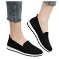 thumbnail image 1 of Juosiy Casual Shoes for Women Flat Slip On Comfortable Walking Sneakers Knit Low Wedge Dressy Footwear, 1 of 6