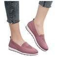 thumbnail image 1 of Juosiy Casual Shoes for Women Flat Slip On Comfortable Walking Sneakers Knit Low Wedge Dressy Footwear, 1 of 7