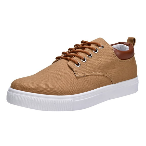 Juosiy Classic Mens Shoes Lace-up Breathable Low Top Sneakers Lightweight Canvas Skate Footwear
