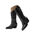 thumbnail image 1 of Juosiy Cowboy Boots for Women Embroidered Cowgirl Boots Western Mid Calf Fashion Chunky Heel Pointed Toe Shoes, 1 of 9