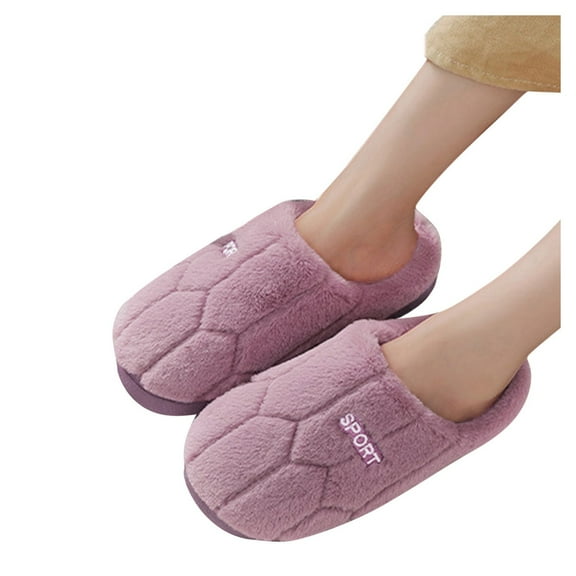 Juosiy House Slippers for Women Non Slip Indoor Walking Shoes Warm Soft Flannel Lining Home Slippers