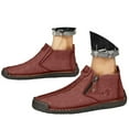 thumbnail image 1 of Juosiy Mens Stitching Suede Lace Up Ankle Boots Casual Vintage Non Slip Flat Arch Support Walking Loafers, 1 of 7