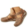 thumbnail image 1 of Juosiy Sandals for Women Comfortable Dressy Closed Toe Ankle Strap Summer Slip On Walking Wedges, 1 of 6