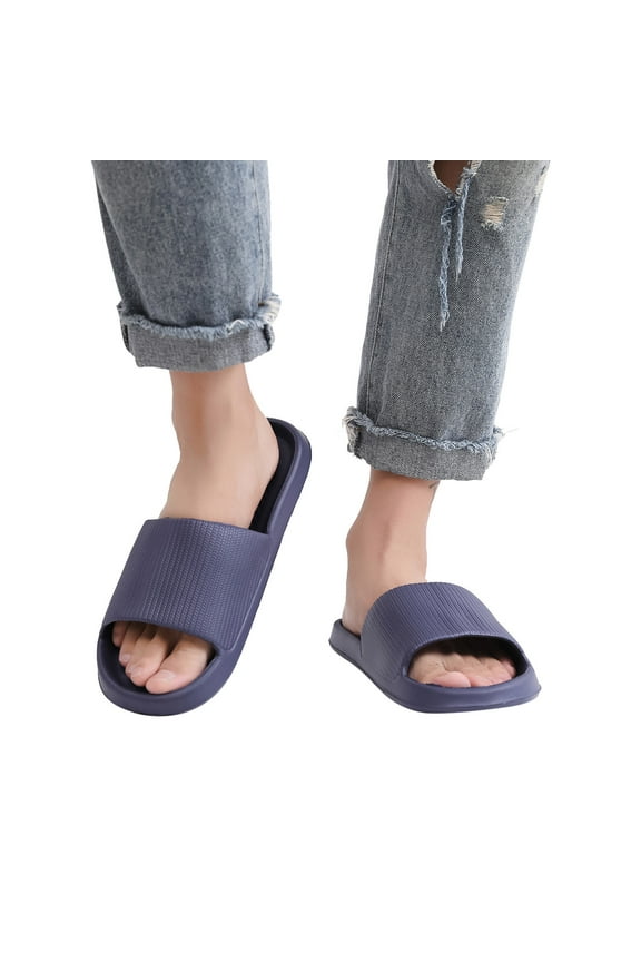 Shower Shoes for Men and Women open toe House Slippers Quick Drying Non Slip Slides Sandals