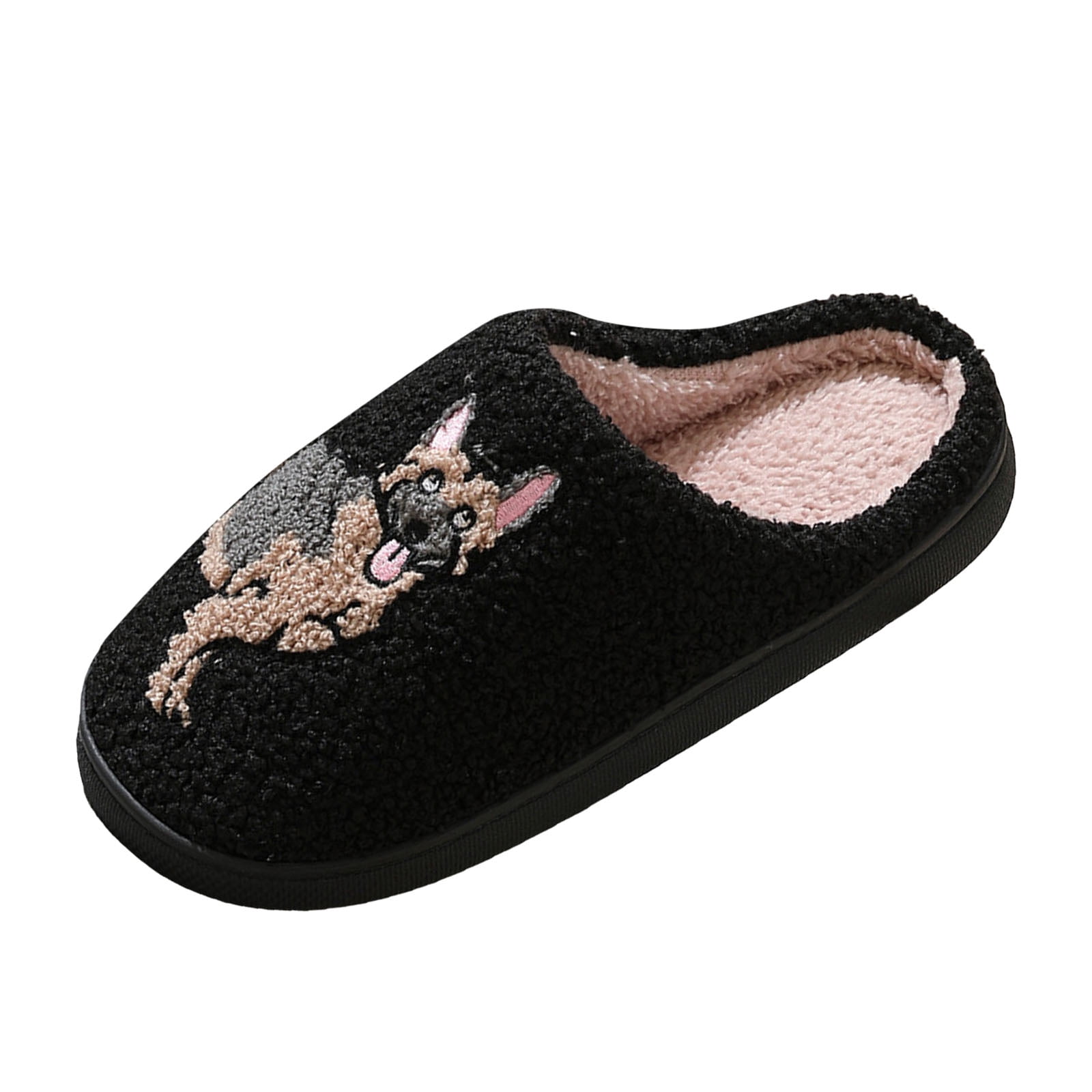 Juosiy Cartoon Love Heart Slippers for Womens Plush Warm Indoor
