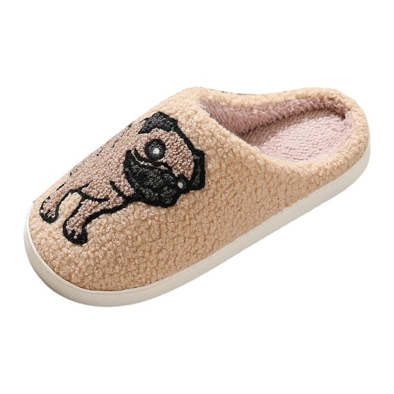 Juosiy Slippers for Women Comfortable Cute Cartoon Animals Print Warm Slip on House Walking Shoes