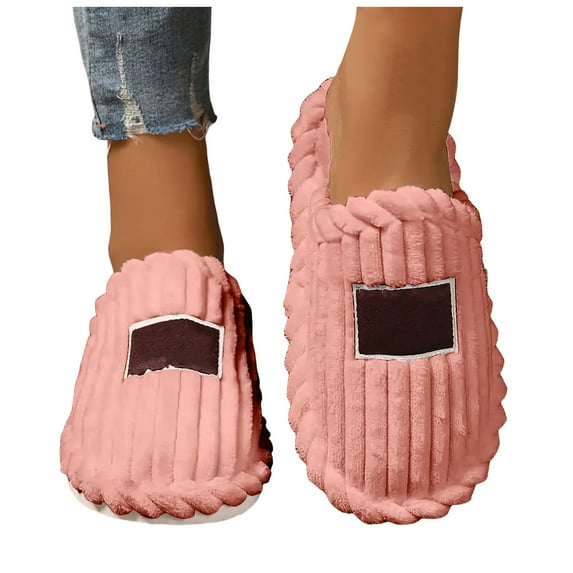 Juosiy Unisex Mens Womens Cozy Scuff Slippers Casual Slip On Warm House Shoes with Arch Support