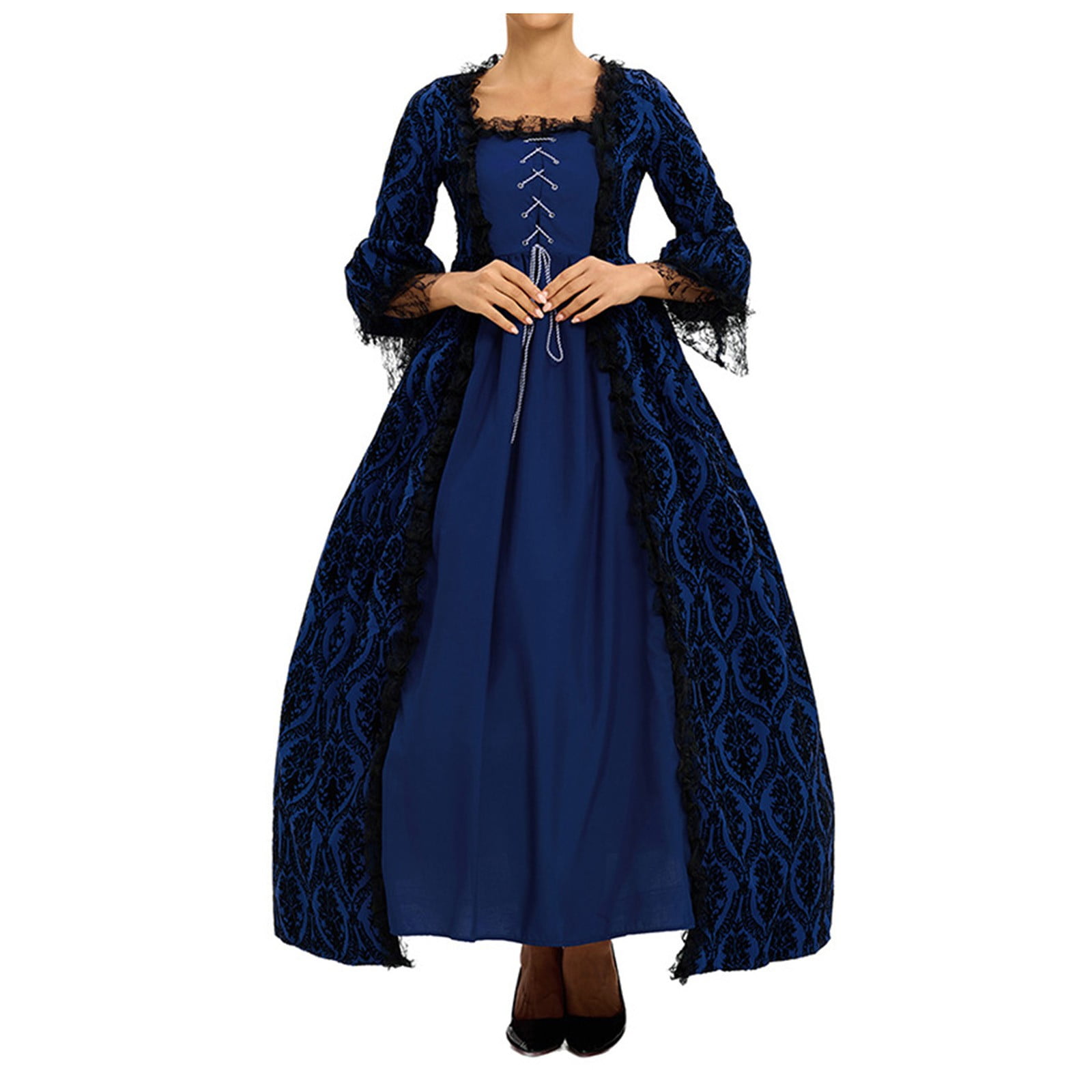 Juosiy Women 1800S Dress Retro Gothic Court Gowns Dress Splice Clothes ...