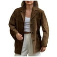 thumbnail image 1 of Juosiy Women Fashion Vintage Lapel Single-Breasted Jacket Spring and Autumn Loose All-Match Outerwear with Pockets, 1 of 9