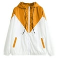 thumbnail image 1 of Juosiy Women's Mountaineer Windproof Lightweight Hoodie Jacket Stylish Casual Loose Color-Matching Windbreaker Sportswear with Pockets, 1 of 4