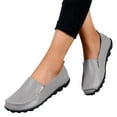 thumbnail image 1 of Juosiy Women's Non Slip Work Shoes Comfortable Dressy Loafers Casual Round Toe Moccasins Driving Flats, 1 of 6