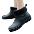thumbnail image 1 of Juosiy Women's Rain Boots Slip On Rubber Boots Water-proof Non Slip Warm Outdoor Work Shoes, 1 of 4