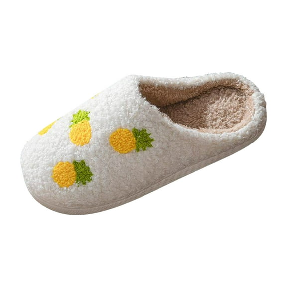 Juosiy Womens Bedroom Slippers Cute Strawberry Pattern Warm Soft Fuzzy Non Slip Work Shoes