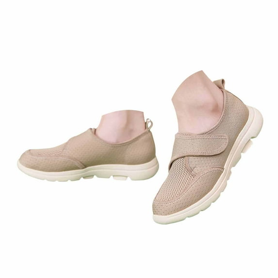 Juosiy Womens Loafers Adjustable Slip-On Wide Walking Shoes Orthopedic Non Slip Work Sneakers