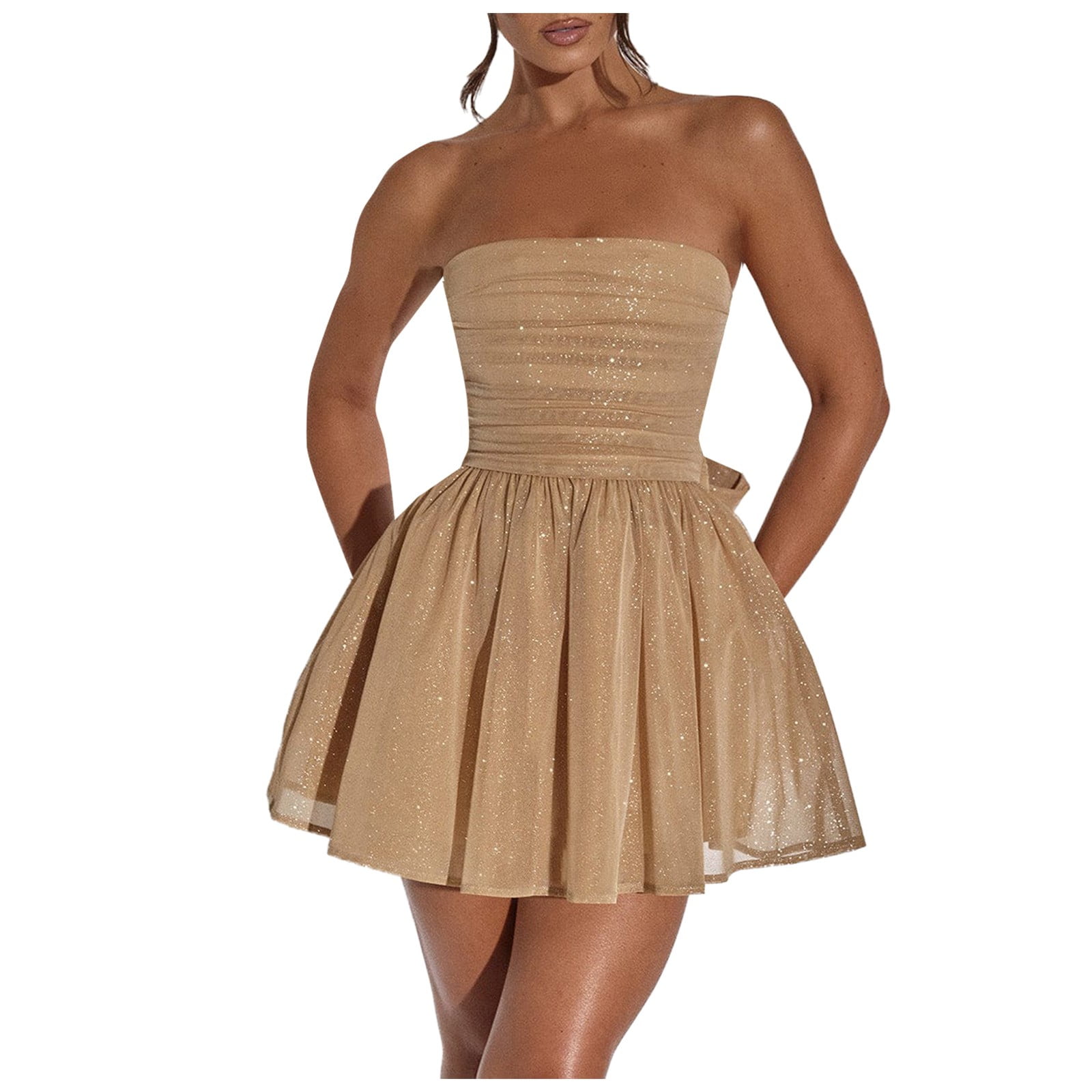 Floral Strapless Short Homecoming Dresses