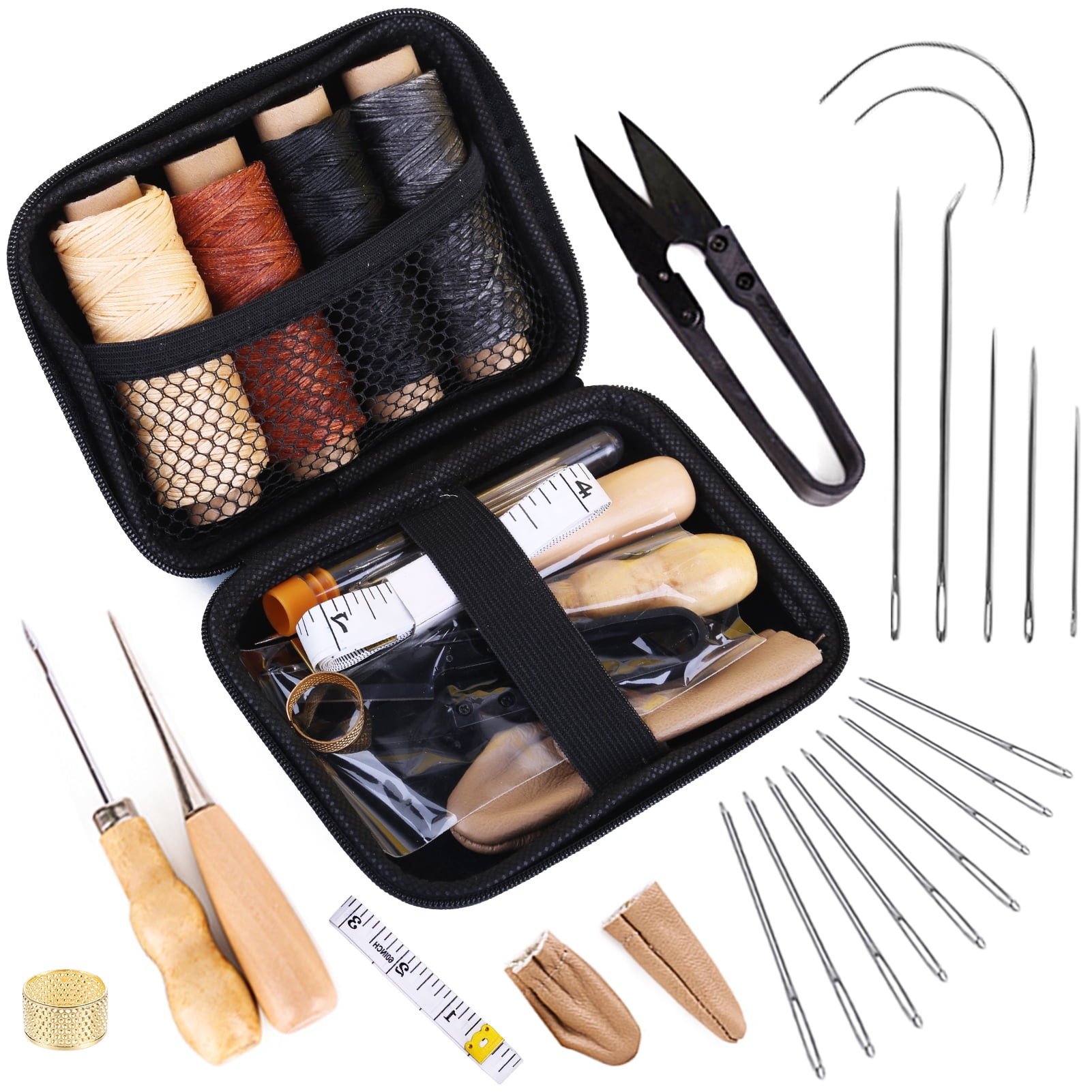 Jupean Leather Sewing Kits for Beginners and Professionals，28 PCS
