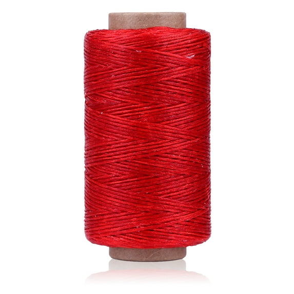 Jupean Leather Sewing Waxed Thread, for Leather Craft DIY, Sewing Trim, Red