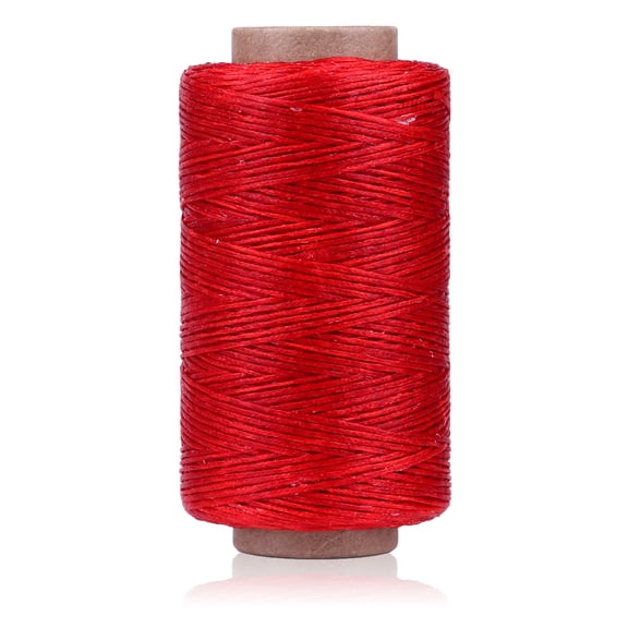Jupean Leather Sewing Waxed Thread, for Leather Craft DIY, Sewing Trim, Red