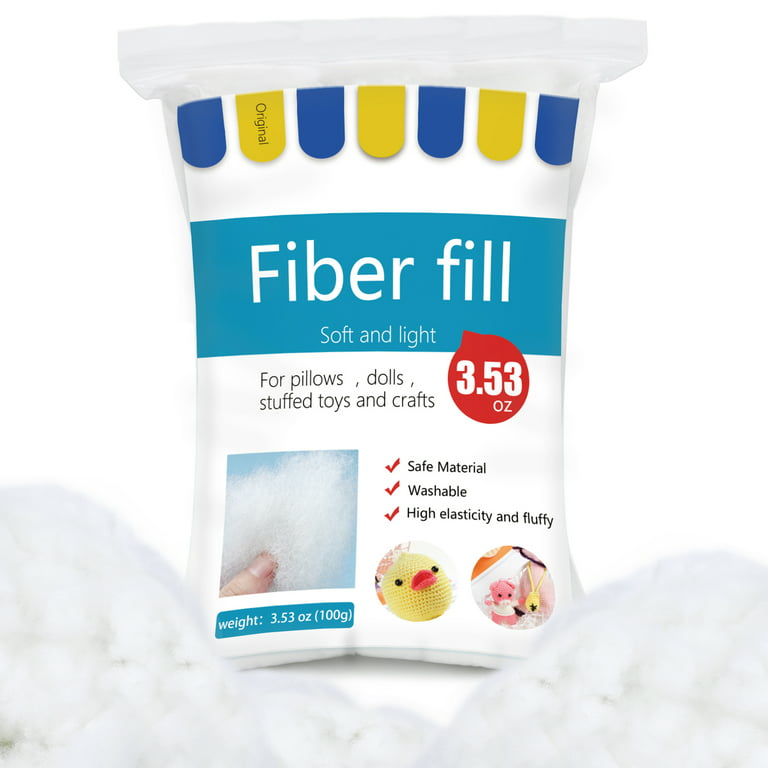 Premium Polyester Fiber Fill for Re-Stuffing Pillows, Stuff Toys, Quilts,  Paddings, Pouf , Fiberfill, Stuffing, Filling White (5 LB / 2268 Grams )