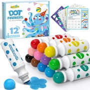 Jupitearth 38Pcs Arts Crafts & Sewing,Art Supplies,Art Markers & Pens,Washable Dot Markers for Toddlers 1-3 Game Markers for Kid