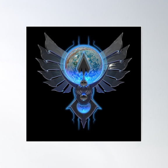 Jupiter Alien Sigil Poster Wall Art, Modern Wall Decor For Living Room Bedroom, 24x24 UNFRAMED