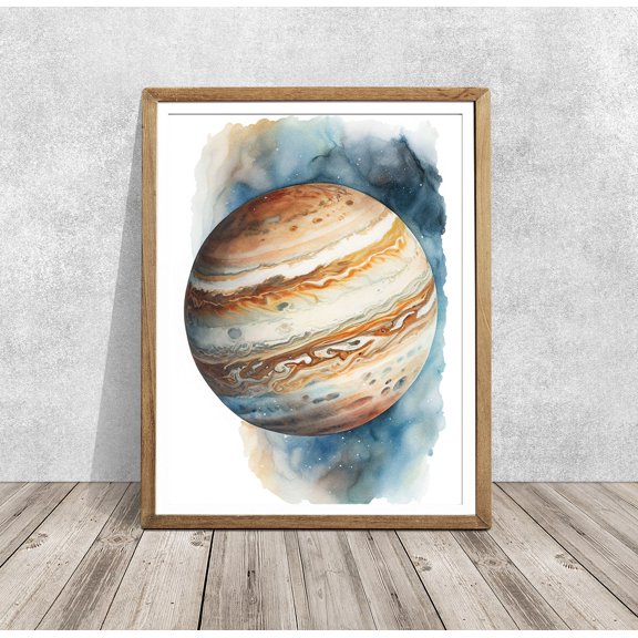 Jupiter Art Print ed Cosmic Wall Decor, Unframed Paper Print