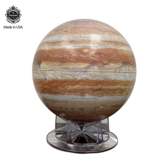 Jupiter Astronomy Desk Model, Gas Giant Planet Display for Office & Home Decor, STEM Learning Tool, Made in USA