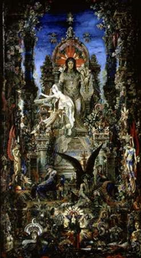Jupiter Et Semele Canvas Art - Gustave Moreau (24 x 36)