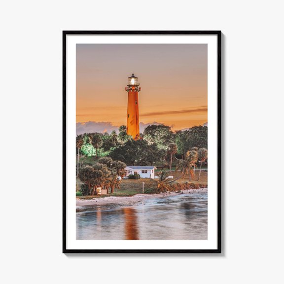 Jupiter Fine Art Photo Print Inlet Lighthouse Florida Wall Decor Usa