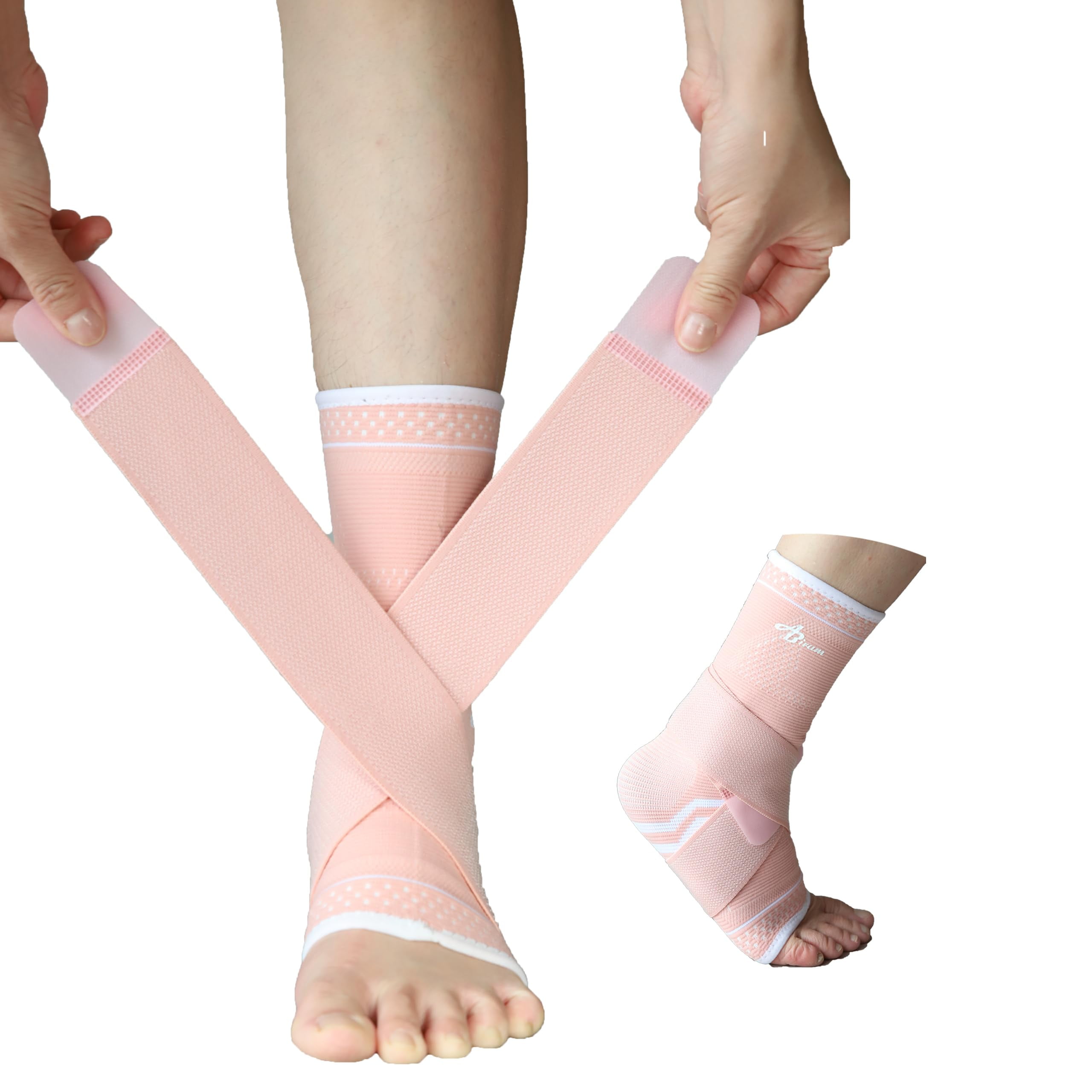 Jupiter Foot Sleeve (Pair) with Compression Wrap, Ankle Brace For Arch, Ankle Support, Football