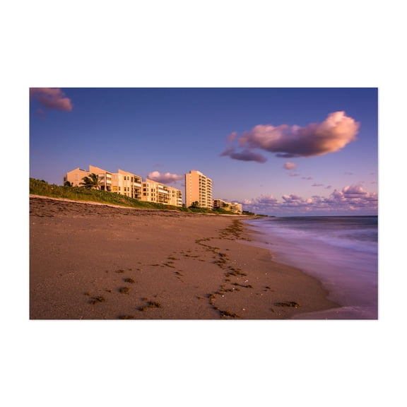Jupiter Island - Florida Photography Beach Sunset Coastal Ocean Landscape Beach House Nature Unframed Wall Art Print 40 x 60 inches