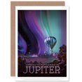 thumbnail image 1 of Jupiter Mighty Auroras Nasa Space Tours Travel Greetings Card Plus Envelope Blank inside, 1 of 3