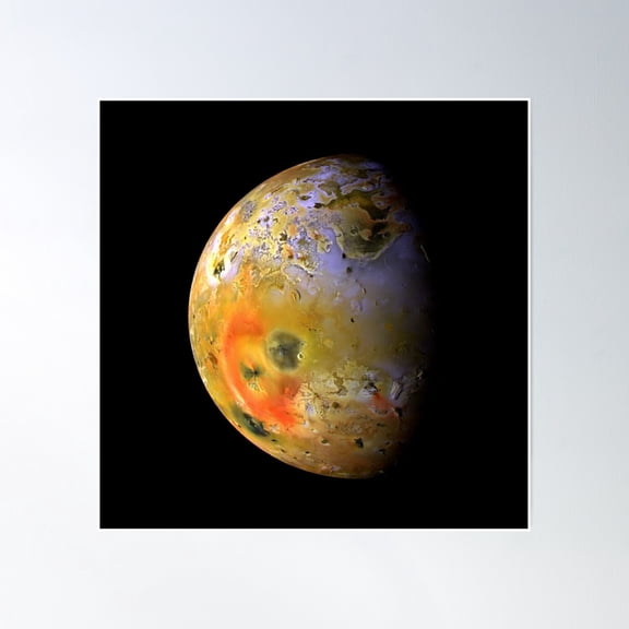 Jupiter'S Moon Io Poster Wall Art, Modern Wall Decor, 24x24 UNFRAMED