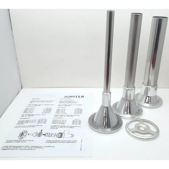 Jupiter Sausage Stuffer Attachment Set for KitchenAid Stand Mixers, 885251
