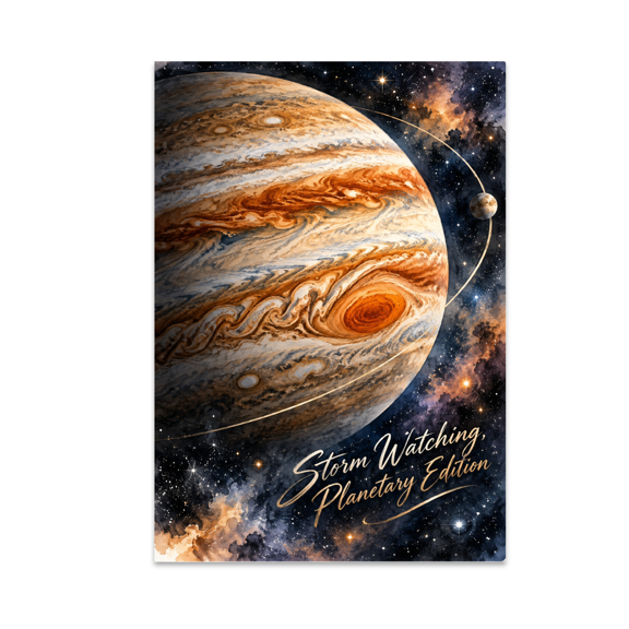 Jupiter Storms Wall Art - Astronomy Lover - 13x19 Poster Print