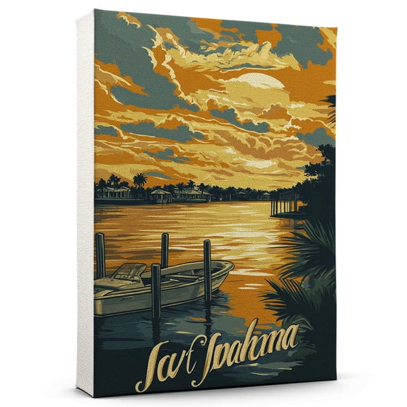 Jupiter Travel Canvas, Florida Canvas Print,Jupiter Canvas Wall Art,Florida Travel Wall Art, Travel Print, Travel Gift -103AZ671