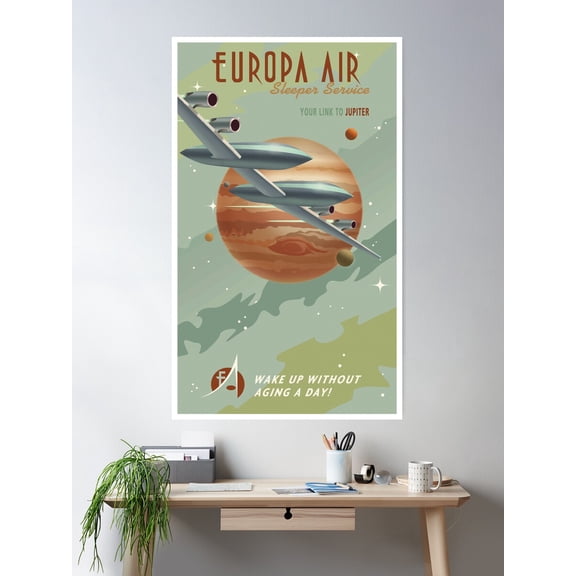 Jupiter Travel Poster Poster Wall Art, Modern Wall Decor For Living Room Bedroom, 12x18 UNFRAMED