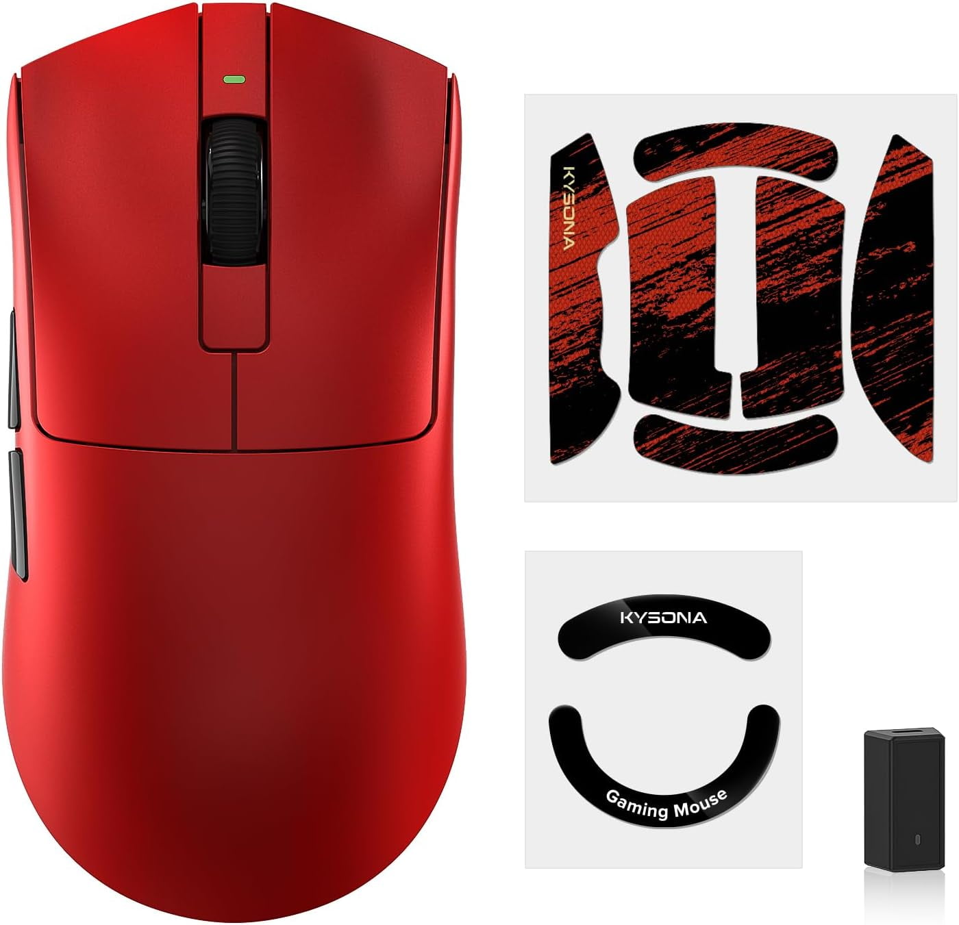 Jupiter Ultra Wireless Gaming Mouse, 42000 DPI,PAW3950 MAX Sensor, Optical Micro Switch, Ultralight 46g, Nordic 52840 MCU, Dual 8k Polling Rate, Metallic Red