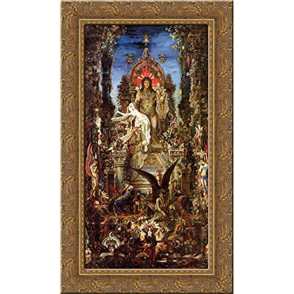 Jupiter and Semele 16x24 Gold Ornate Wood Framed Canvas Art by Moreau, Gustave