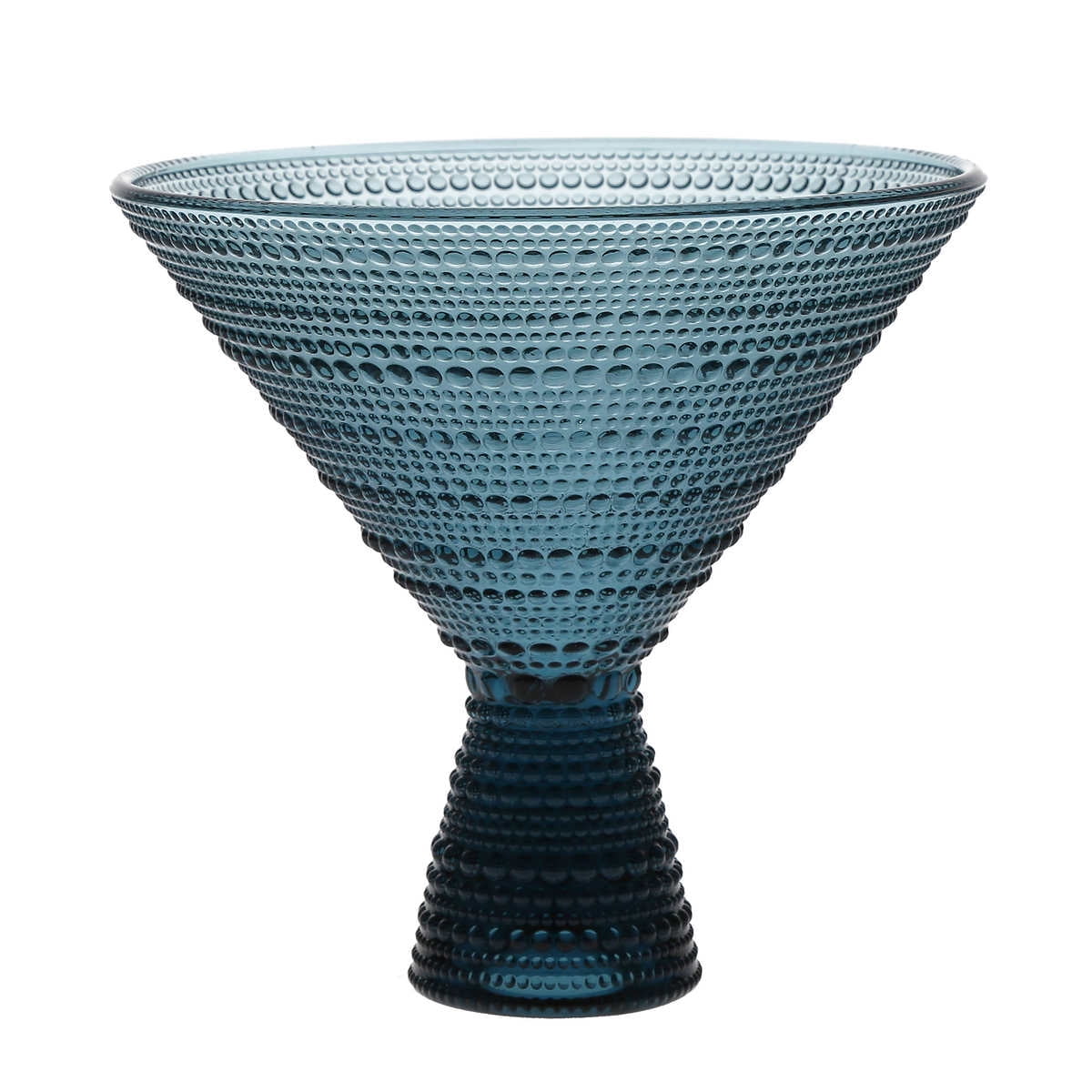 Iridescent Beaded Glass 11.5oz Martini Glass Set of 4