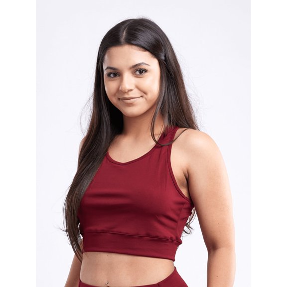 JupiterGear JG-A1203-TNK-BUR-SM Racerback Lightweight Training Crop Tank Top Burgundy Small Medium