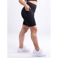 thumbnail image 1 of High-Waisted Workout Shorts with Pockets & Criss Cross Design, 1 of 22