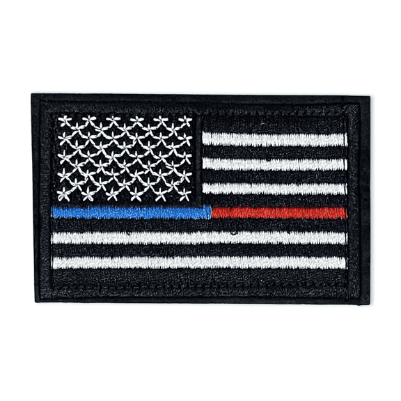 JupiterGear USA Flag Patch with Detachable Backing Red Blue Stripe
