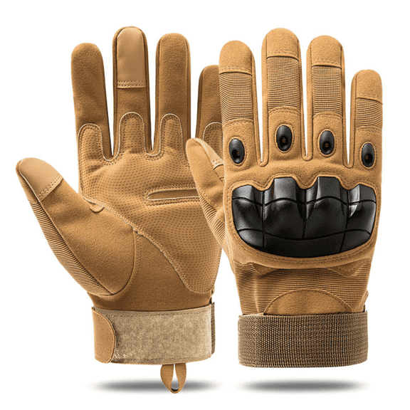 JupiterGear Unisex Airsoft Gloves with Touchscreen Fingertip Capability for Outdoor Sports Tan Large