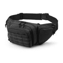 JupiterGear Unisex Fanny Pack Waist Bag & MOLLE EDC Pouch For Outdoor Activities Black