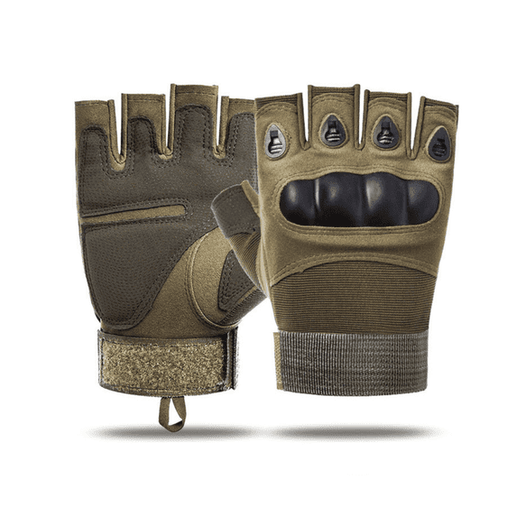JupiterGear Unisex Fingerless Airsoft Gloves for Outdoor Sports Green Large