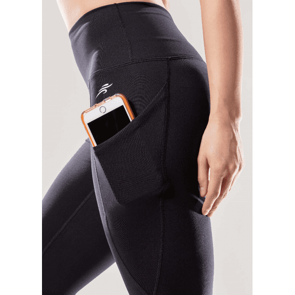 Jupitergear - Jolie High-Waisted Capri Women Leggings with Hip Pockets, Black